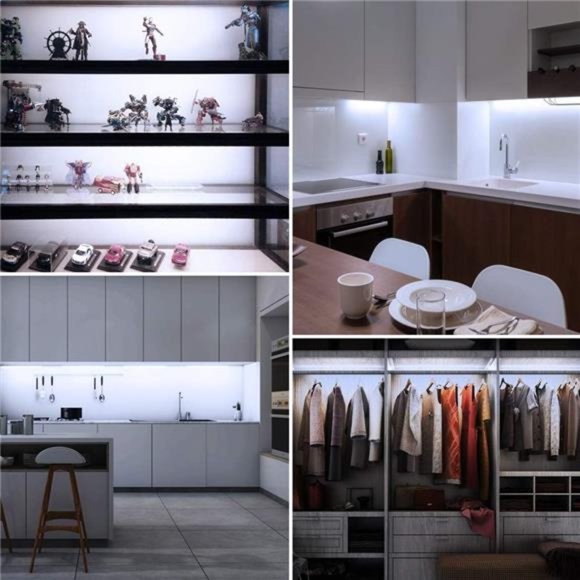 LED Display Lights,(4)Strip Light Bars for Display Case Shelf Showcase Bookshelf - Picture 4 of 6